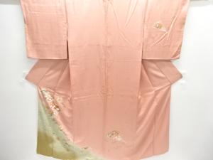 金彩扇面に花古典柄・蝶模様訪問着